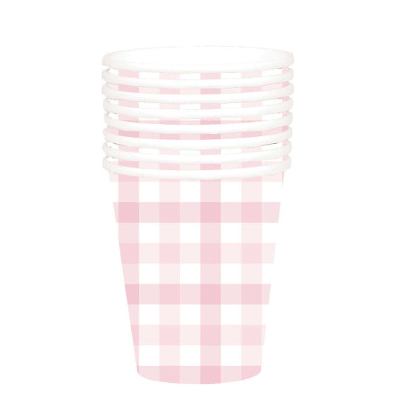 Gingham 266ml Paper Cup