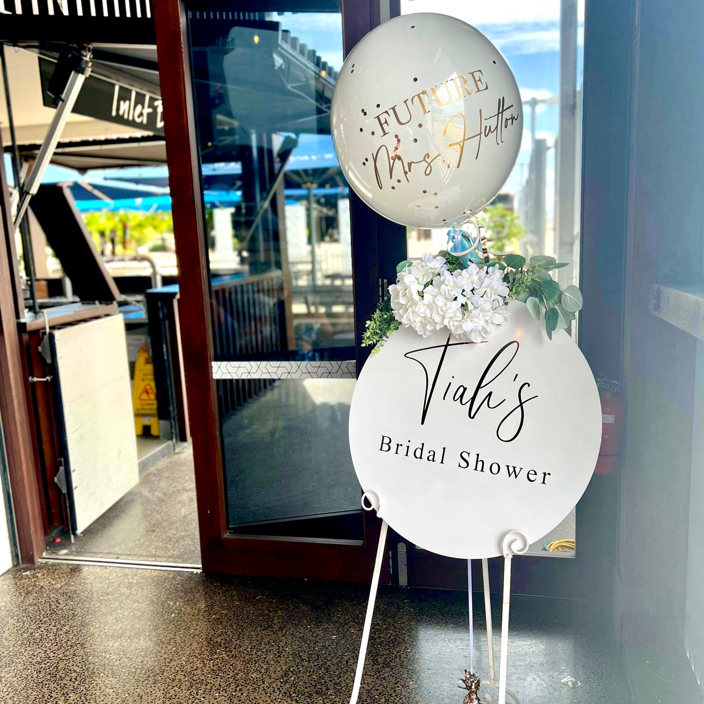 Sign, Easel & Personalised Balloon Package