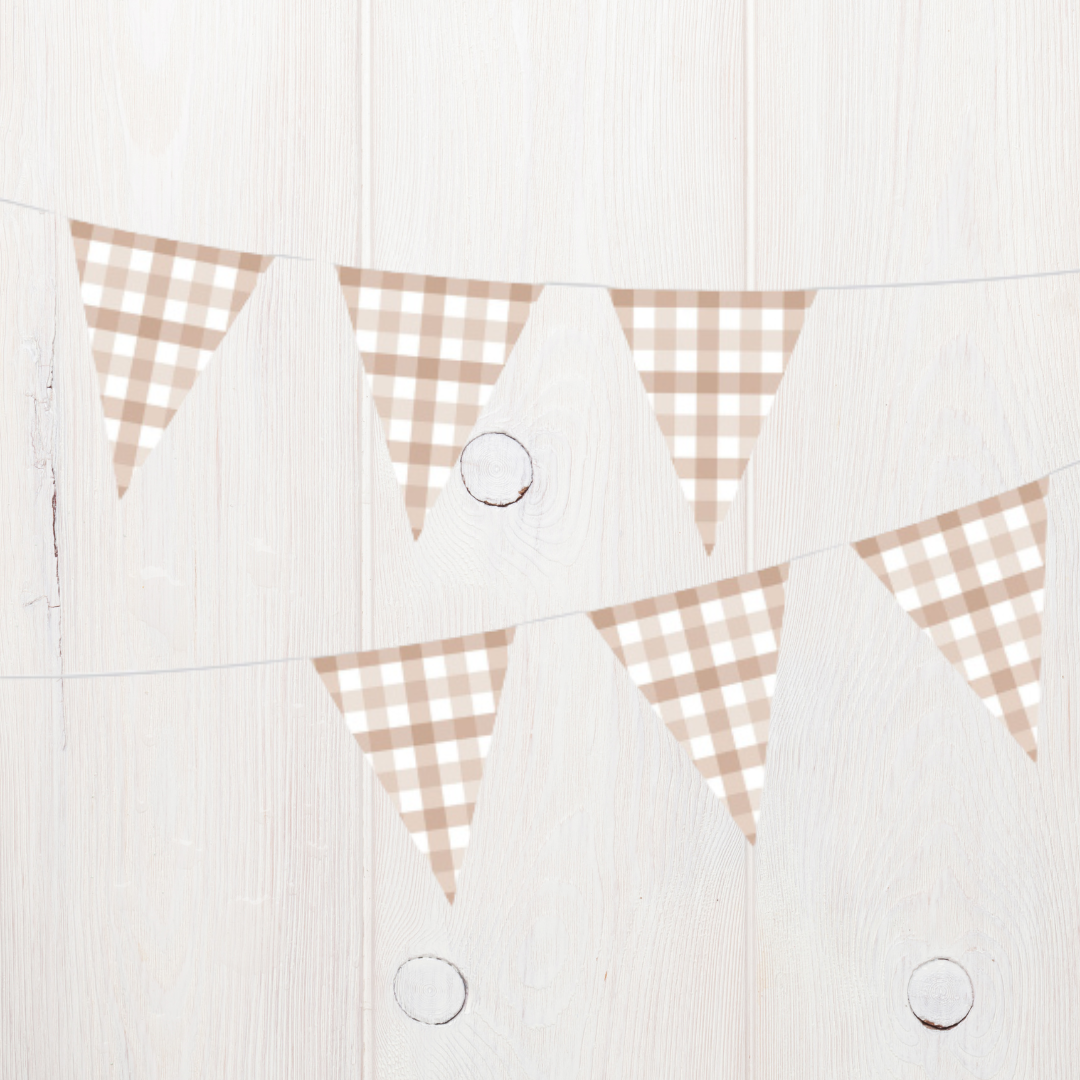 Gingham Paper Bunting