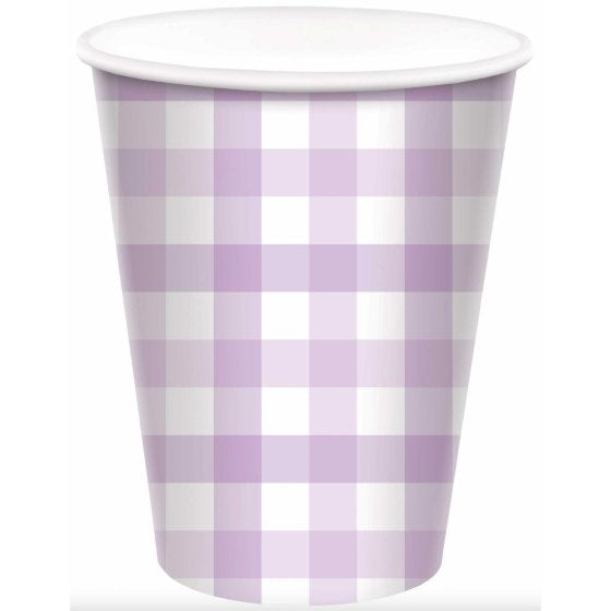 Gingham 266ml Paper Cup
