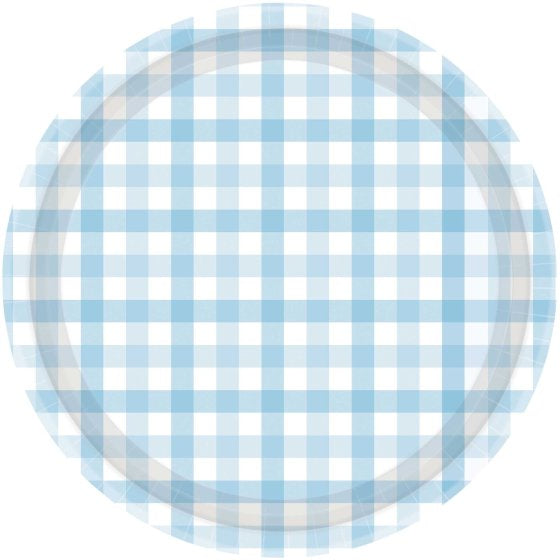 Gingham 23cm Paper Plate