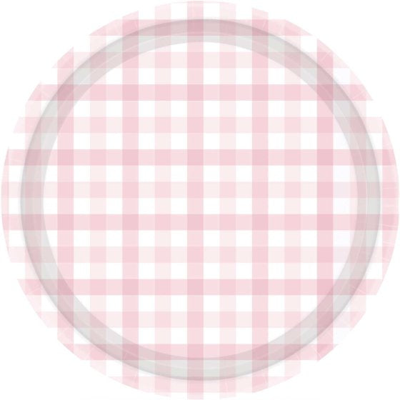 Gingham 23cm Paper Plate
