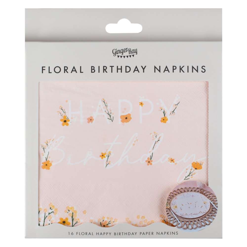 Birthday Bloom Napkins