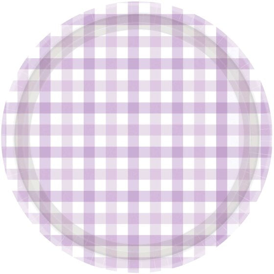 Gingham 23cm Paper Plate