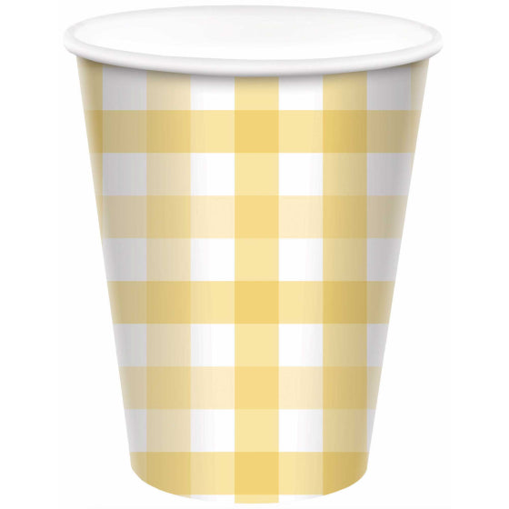Gingham 266ml Paper Cup