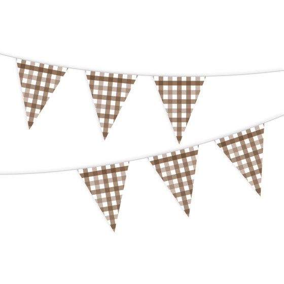 Gingham Paper Bunting