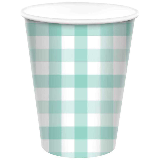 Gingham 266ml Paper Cup