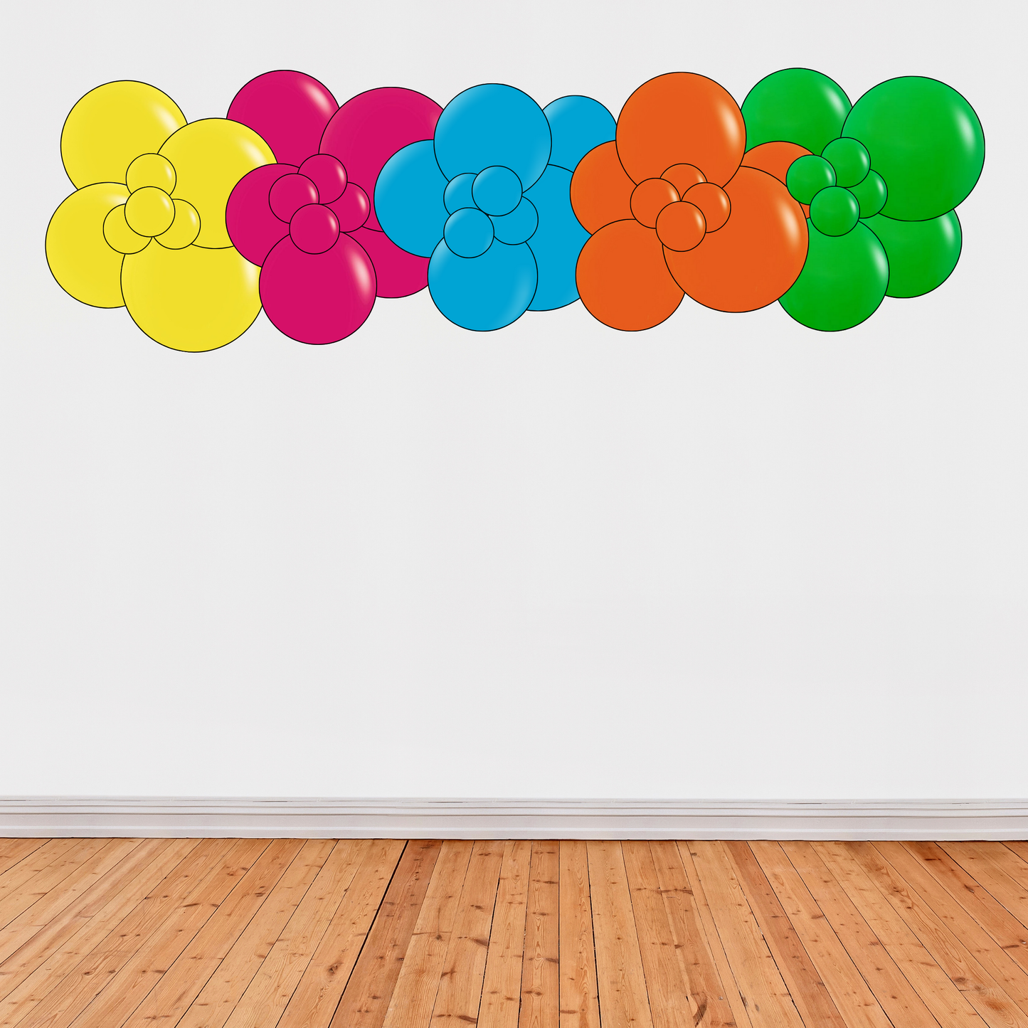 Bright Rainbow Drop & Go Garland