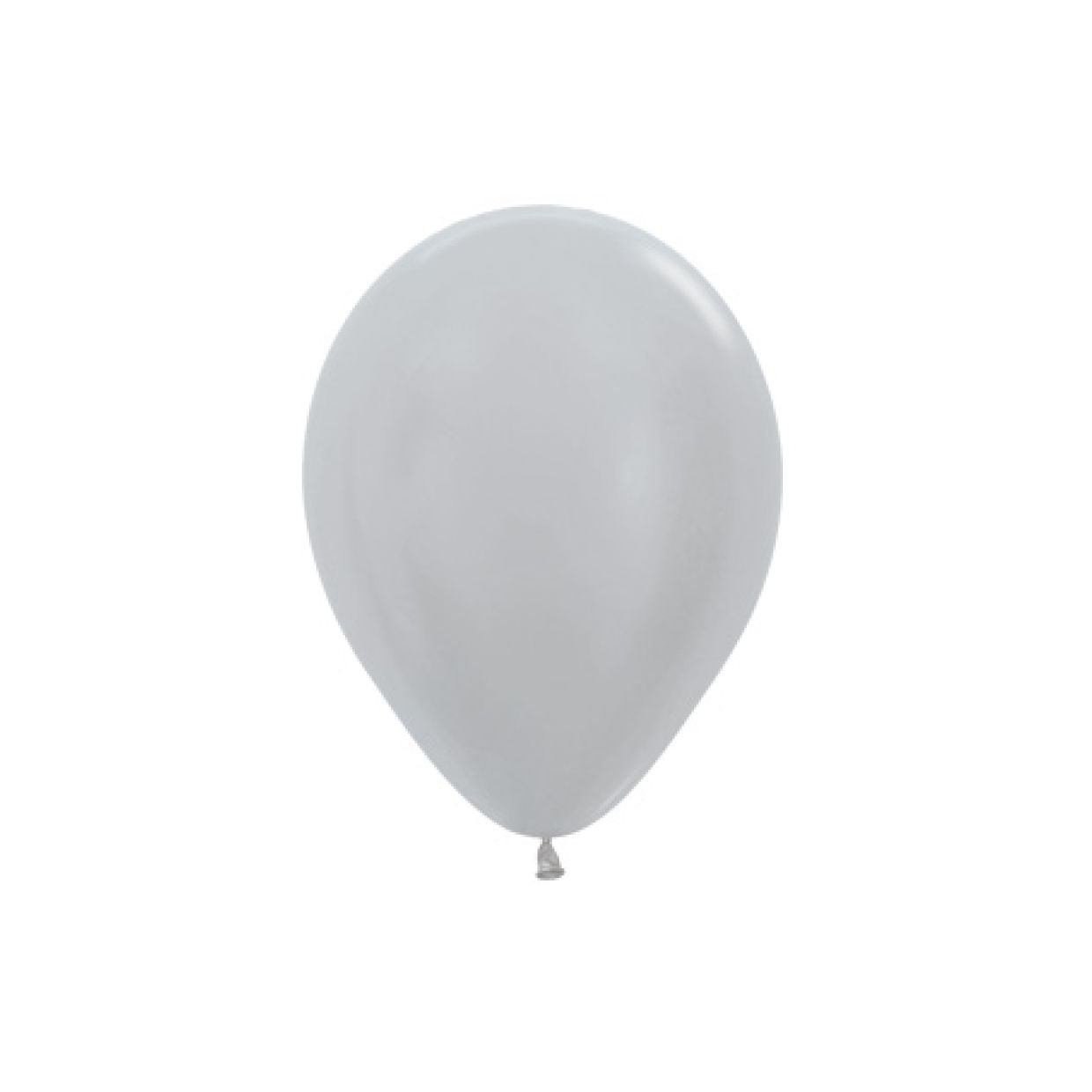 12cm Pearl Silver Latex Balloon