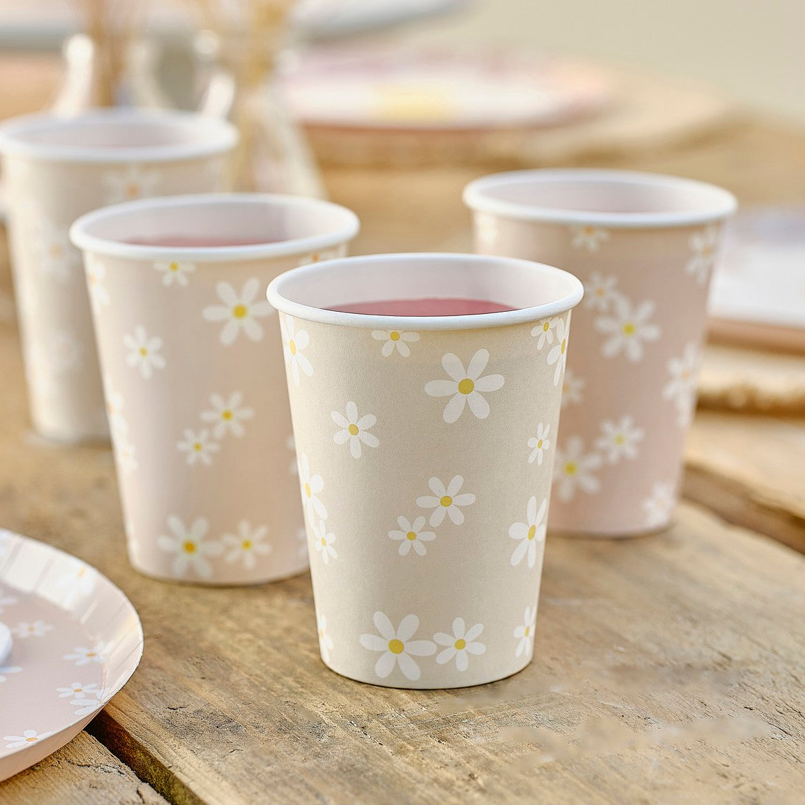 Floral Daisy Cups