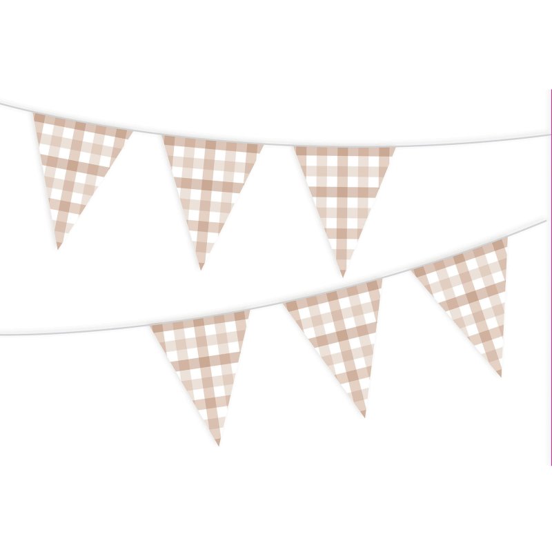 Gingham Paper Bunting