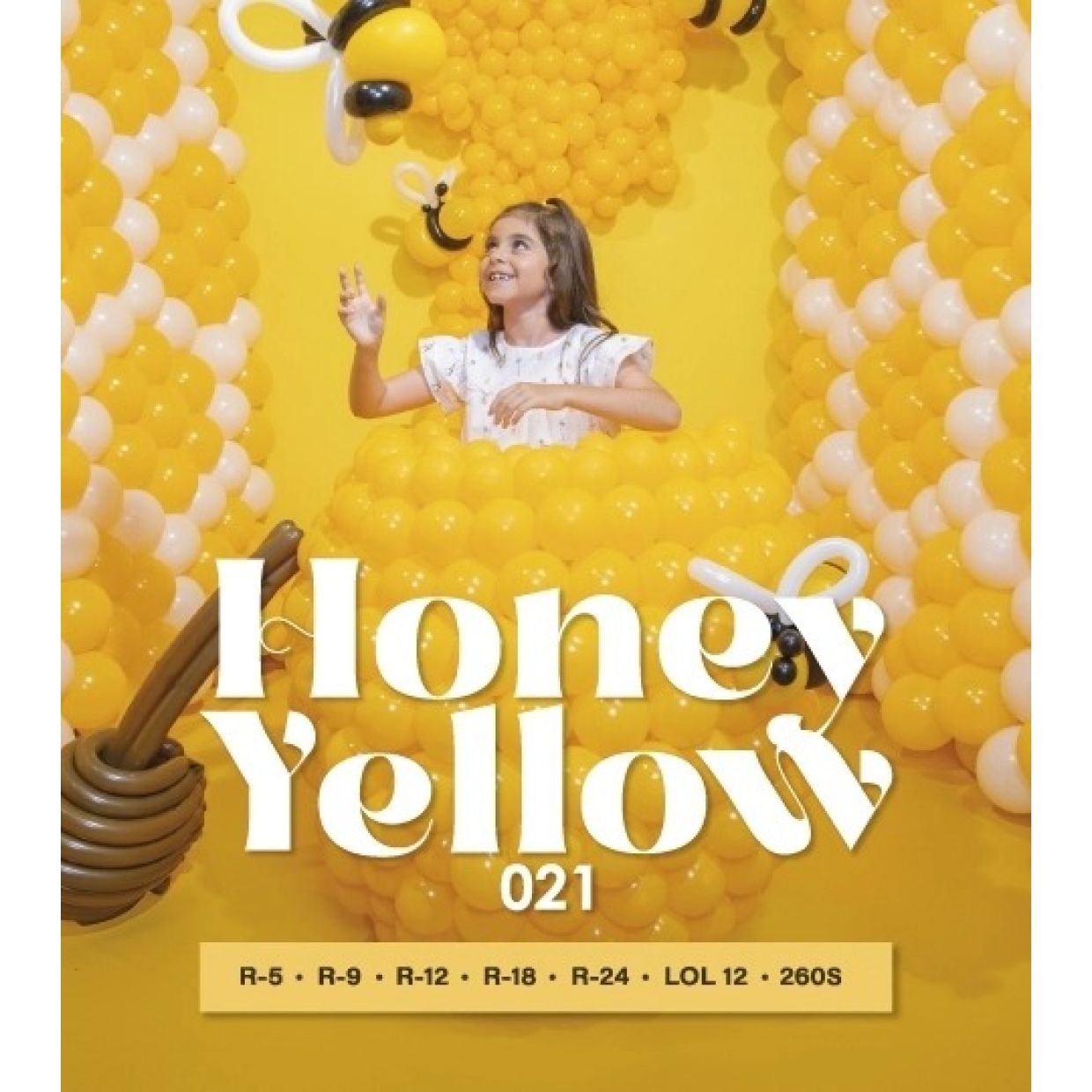12cm Fashion Honey Yellow Latex Balloon