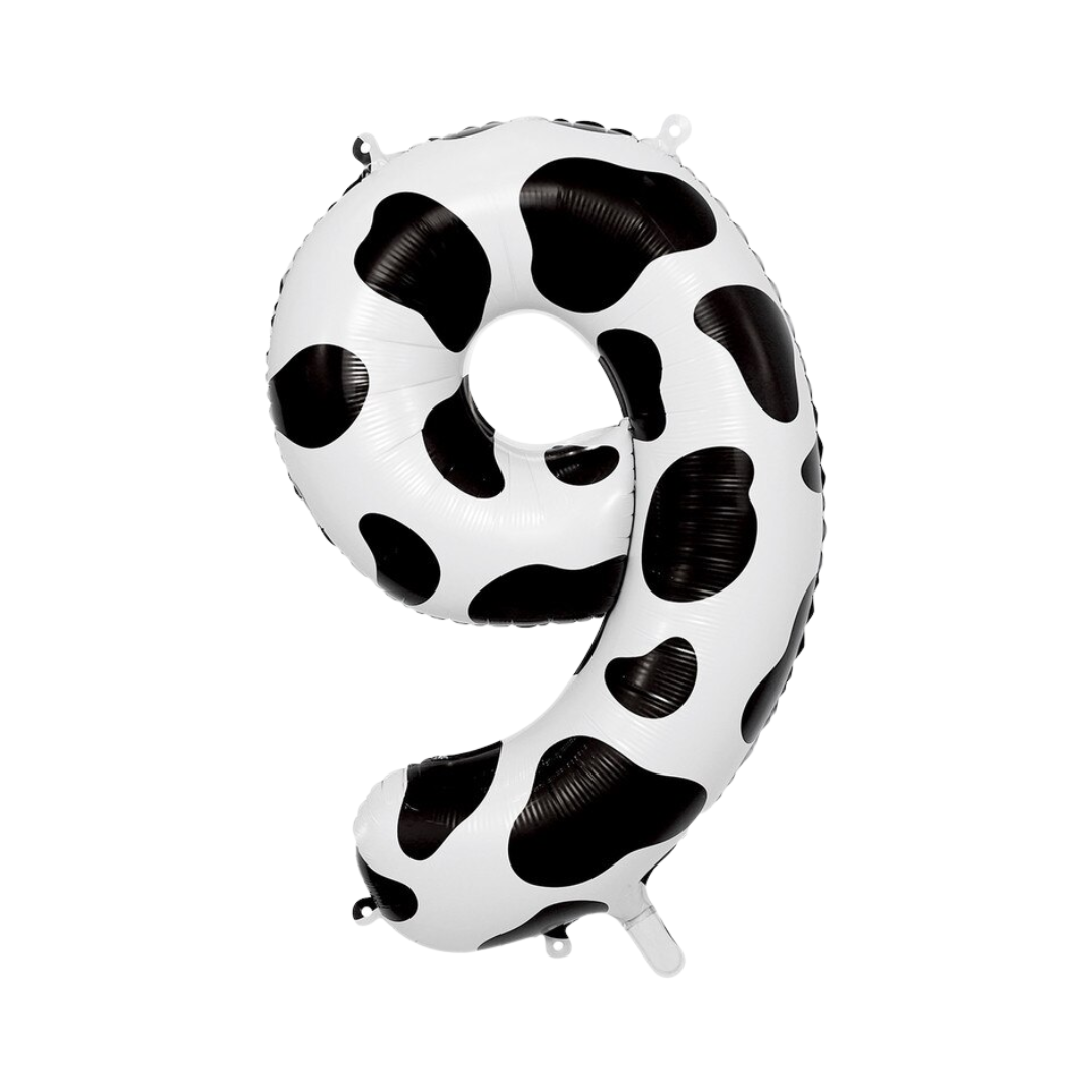 Cow Print Foil Number