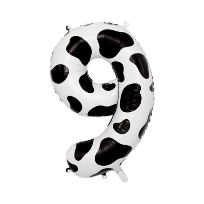 Cow Print Foil Number