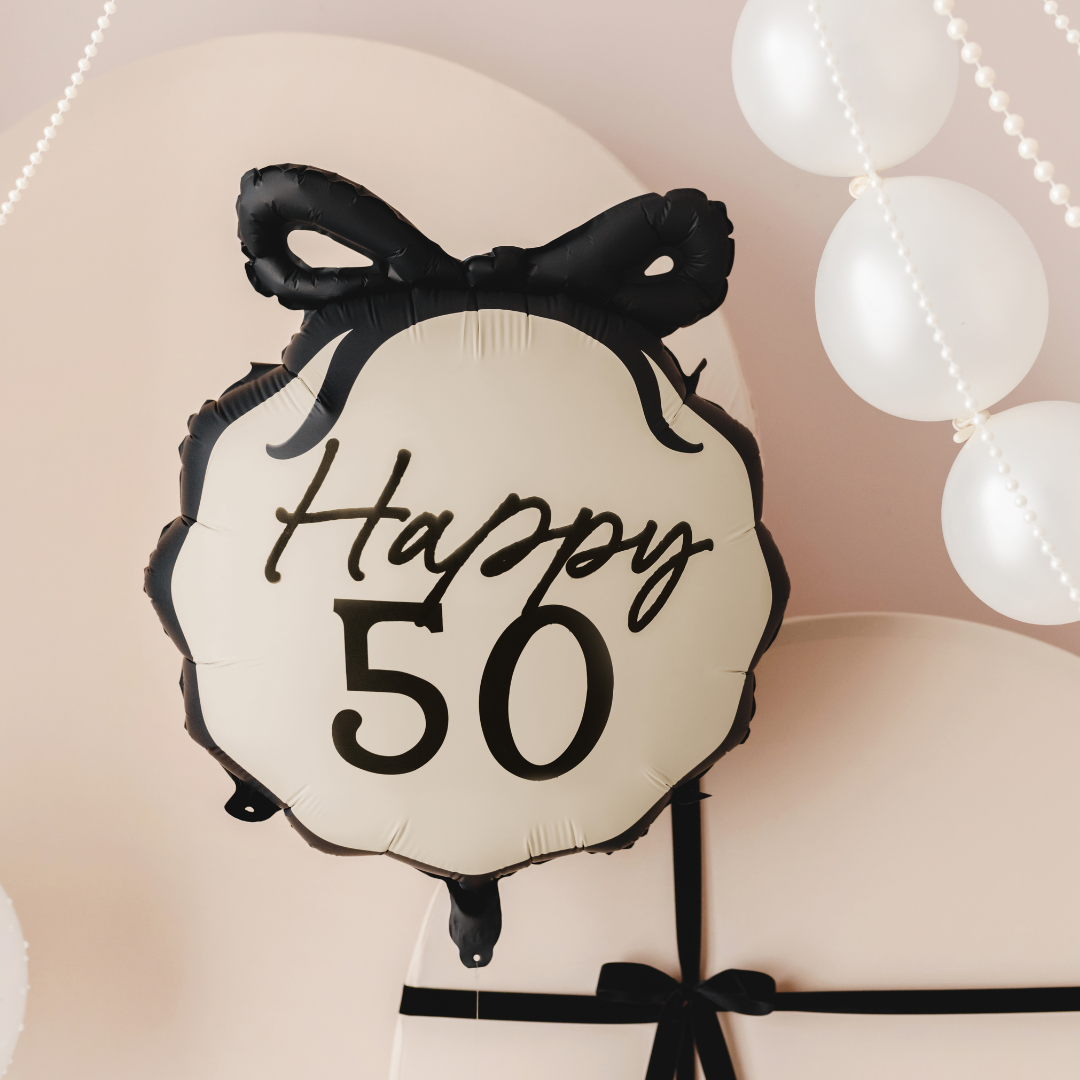 Happy 50 Bow Balloon