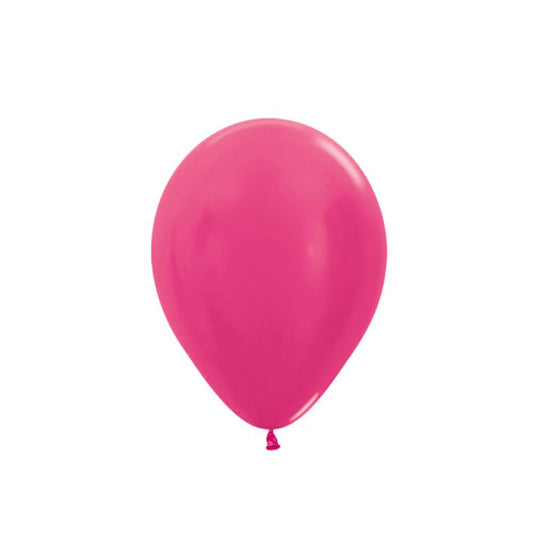 12cm Metallic Fuchsia Latex Balloon