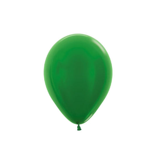 12cm Metallic Green Latex Balloon