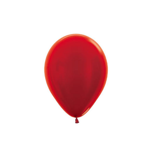 12cm Metallic Red Latex Balloon