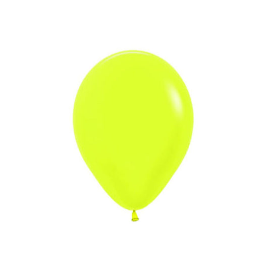 12cm Neon Yellow Latex Balloon