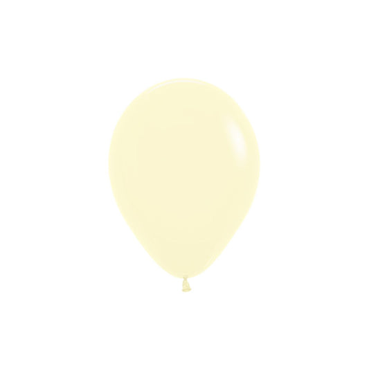 12cm Pastel Matte Yellow Latex Balloon