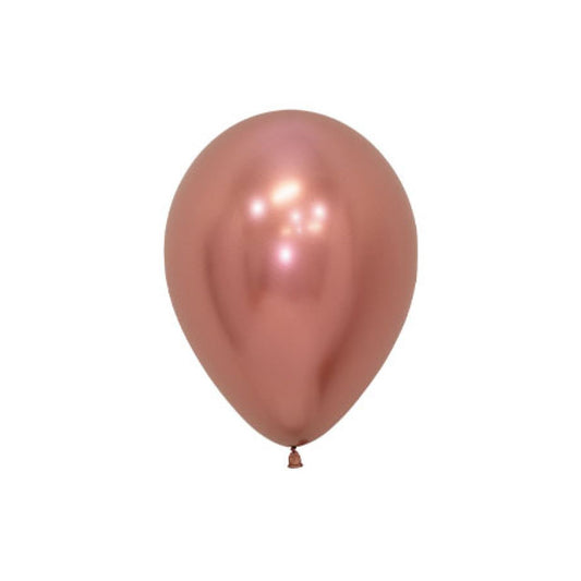 12cm Reflex Rose Gold Latex Balloon