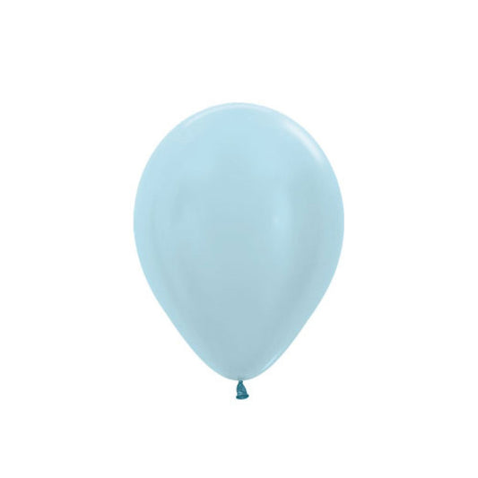 12cm Satin Blue Latex Balloon