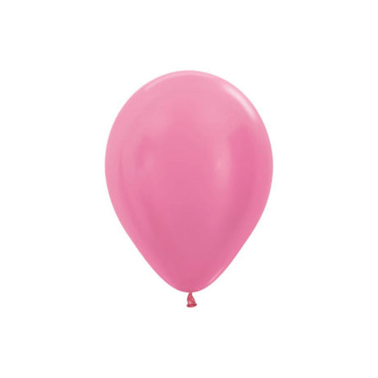 12cm Satin Fuchsia Latex Balloon