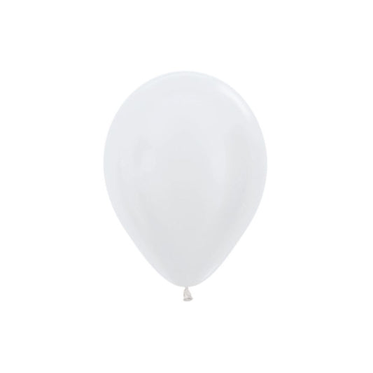 12cm Satin White Latex Balloon