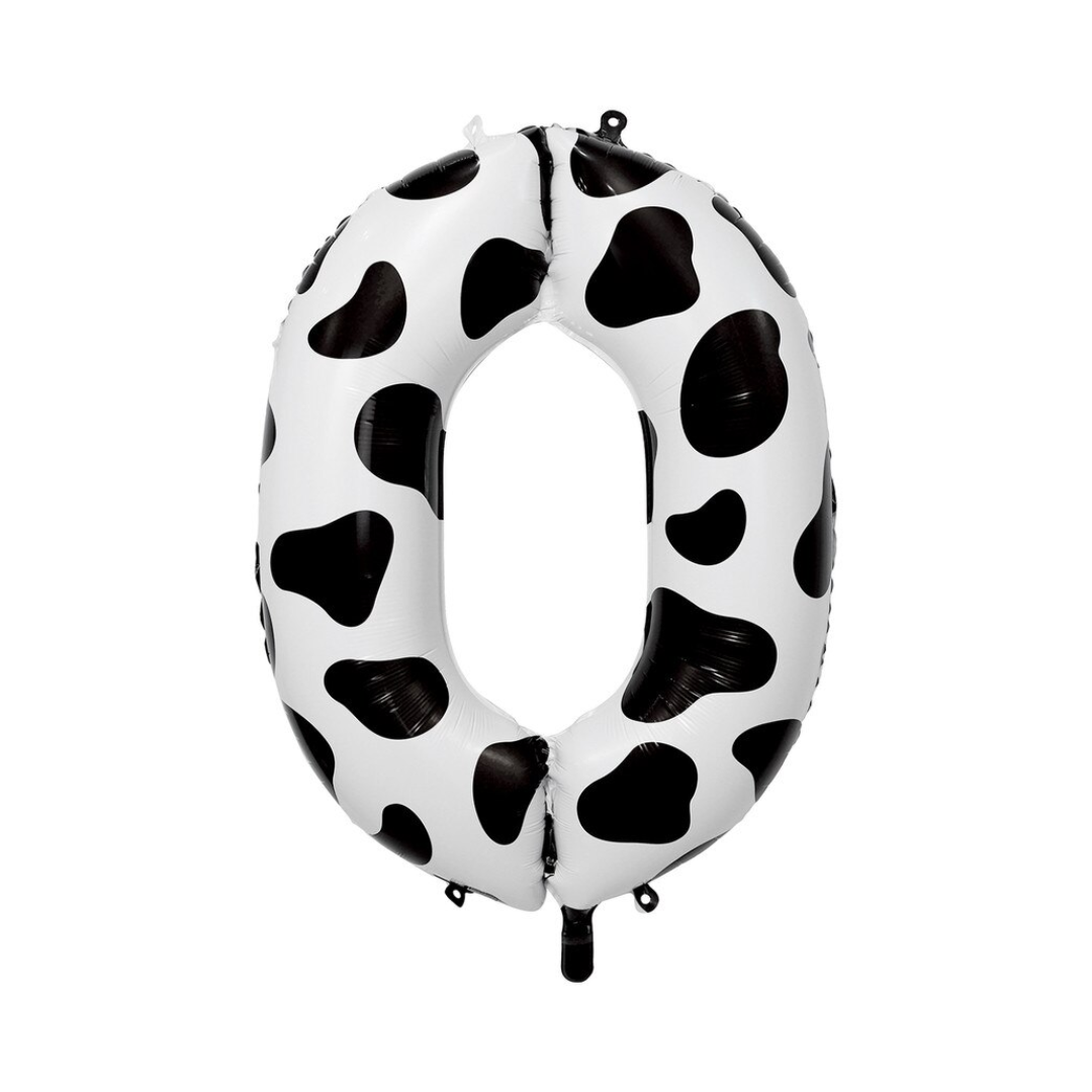 Cow Print Foil Number