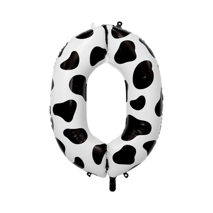 Cow Print Foil Number