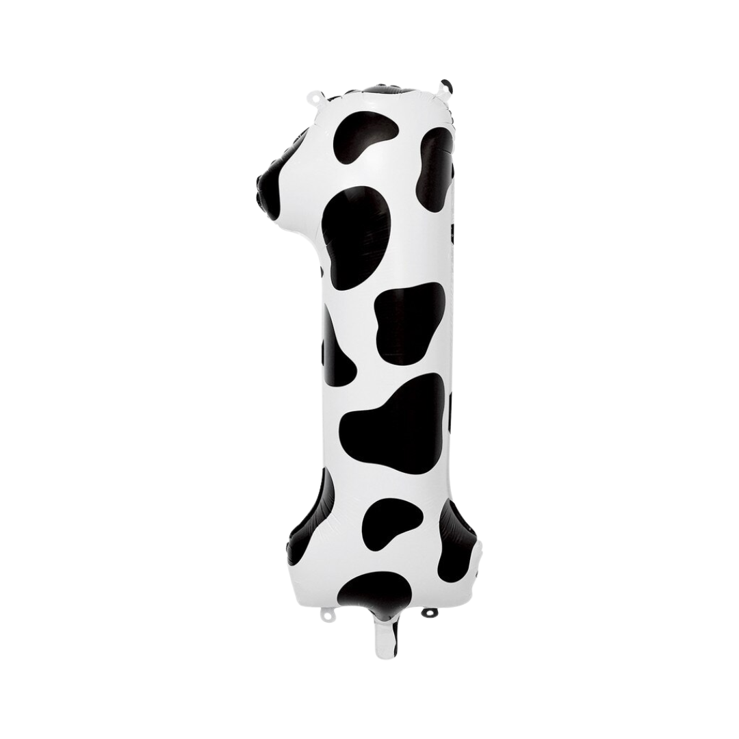 Cow Print Foil Number