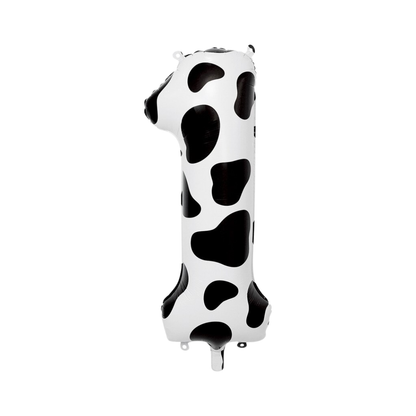 Cow Print Foil Number
