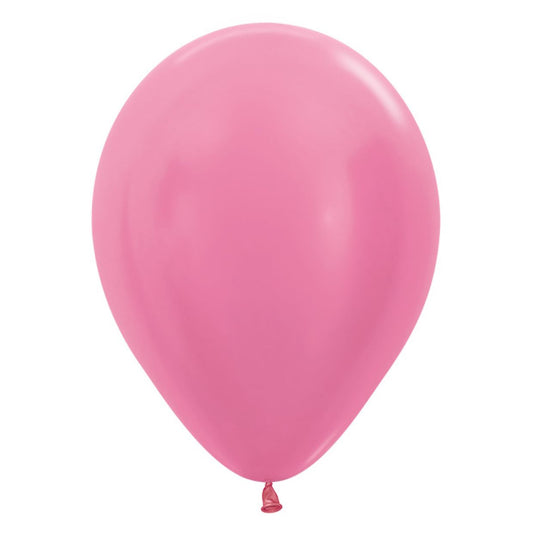 30cm Satin Fuchsia Latex Balloon