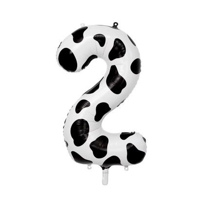 Cow Print Foil Number