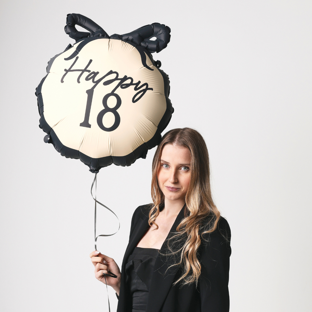 Happy 18 Bow Balloon