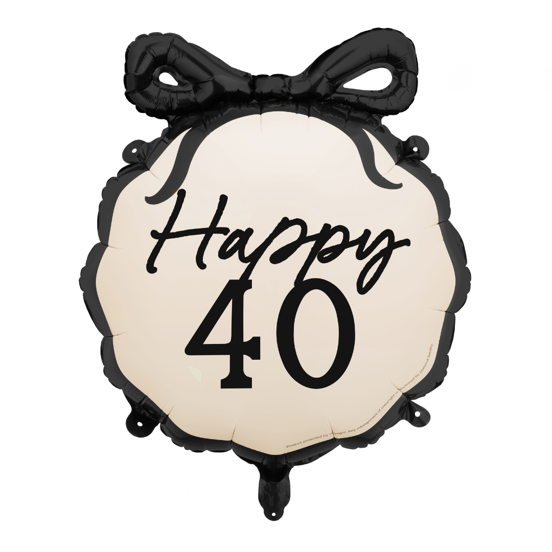 Happy 40 Bow Balloon