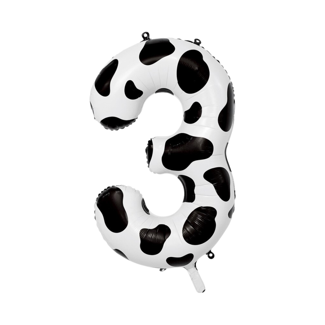 Cow Print Foil Number
