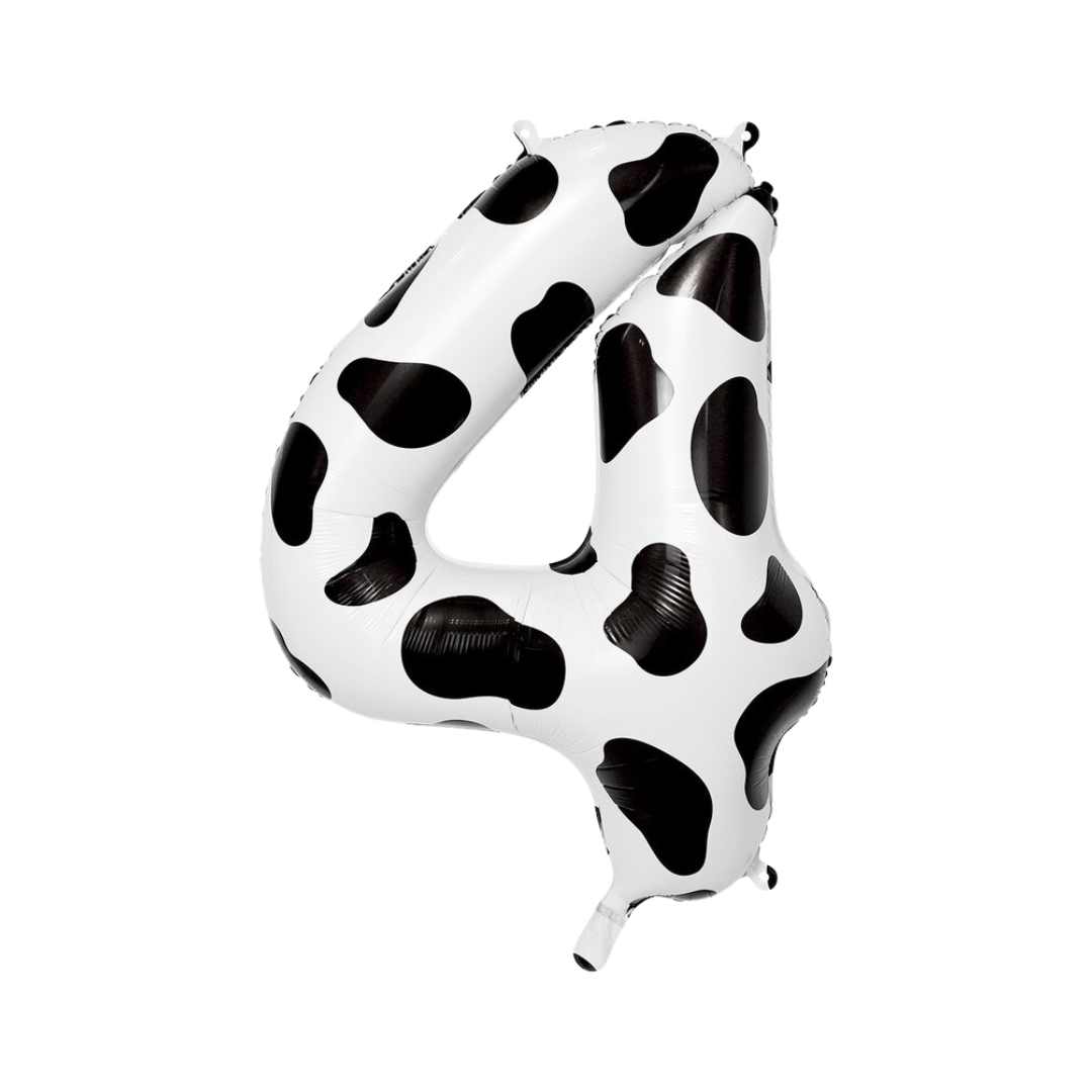 Cow Print Foil Number