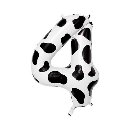 Cow Print Foil Number