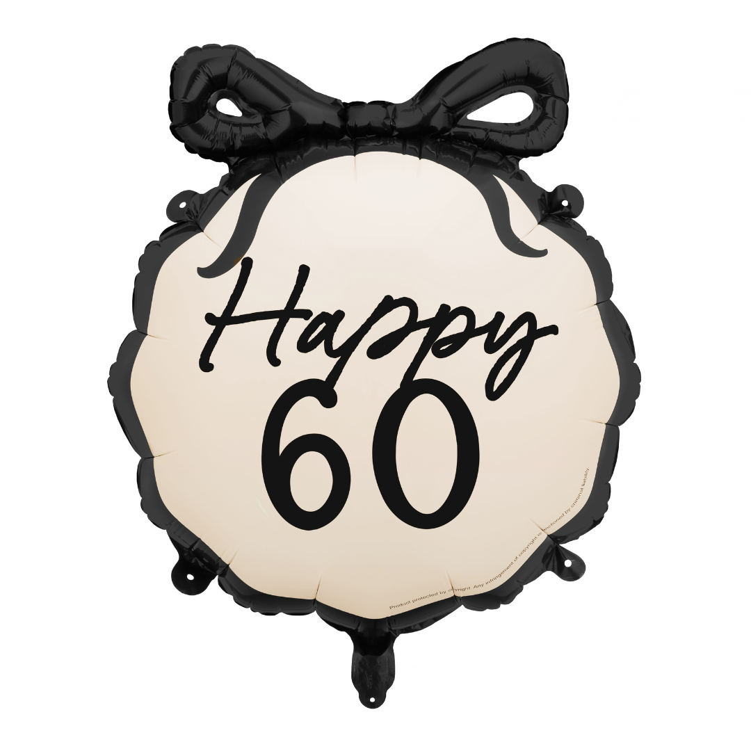 Happy 60 Bow Balloon