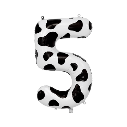 Cow Print Foil Number