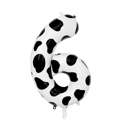 Cow Print Foil Number