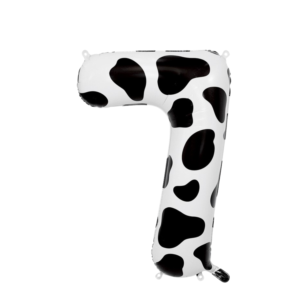 Cow Print Foil Number