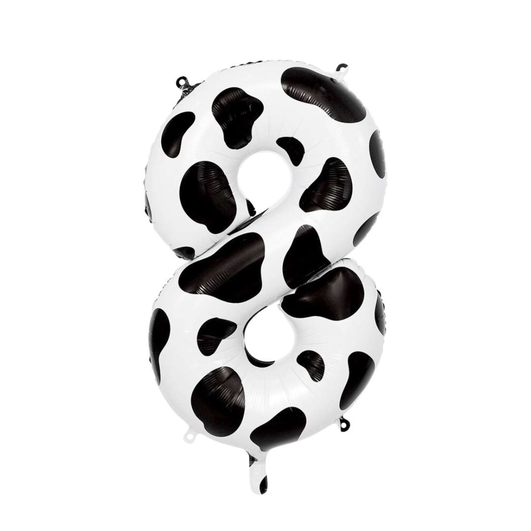 Cow Print Foil Number