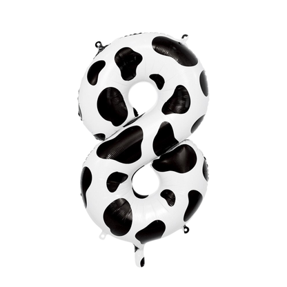 Cow Print Foil Number