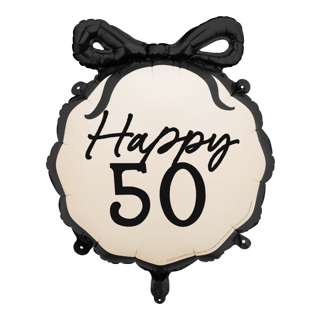 Happy 50 Bow Balloon