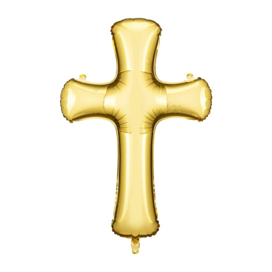 Gold Cross 91cm x 63cm Foil Balloon