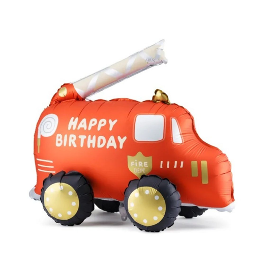 Foil Standing Shape Fire Truck 67cm x 53cm