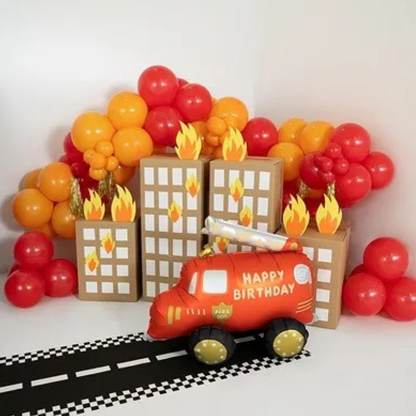 Foil Standing Shape Fire Truck 67cm x 53cm
