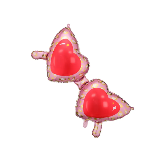 Heart Glasses 115cm Foil Balloon